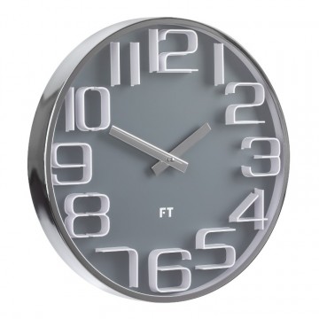 Dizajnové nástenné hodiny Future Time FT7010GY Numbers 30cm Dizajnové nástenné hodiny Future Time FT7010GY Numbers 30cm